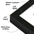 thumbnail image 3 of Americanflat 8x8 Picture Frame with Shatter-Resistant Glass with 4x4 Mat Display Photo Soho Collection - Black, 3 of 7