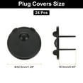 thumbnail image 2 of Uxcell 24 Pack Outlet Covers Proofing Plug Covers Easy Installation Electric Plug Protectors Safety Socket Cover Black, 2 of 6