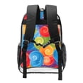 thumbnail image 3 of 16 Inch Transparent Backpack With Lightweight And Durable Design Without Pockets Transparent For Work Business Travel Sports Indianred Tie-Dye Background Vibrant Colors And Swirling, 3 of 7