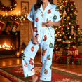 thumbnail image 5 of TGPMGRZ Women's Christmas Pajamas Set Long Sleeve Comfort Fit Matching Set, 5 of 7
