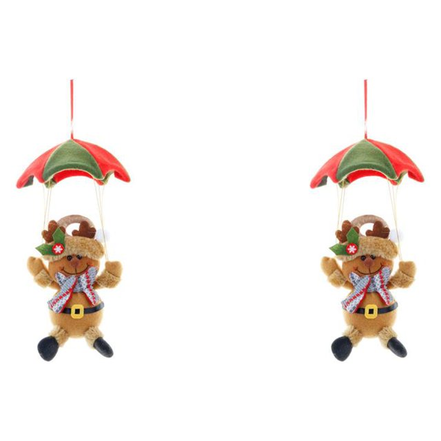 Billuyoard Colgante de árbol de Navidad, paracaídas, atmósferas colgantes, decoración de fotografía, ornamento de ventana reutilizable para