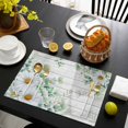 thumbnail image 3 of Eucalyptus Leaves Placemats Set of 4, Daisy Spring Floral Botanical Wooden Placemats for Dining Table, Place Mats for Kitchen Tabletop, Waterproof Wipeable Dining Table Mats Set, 3 of 9