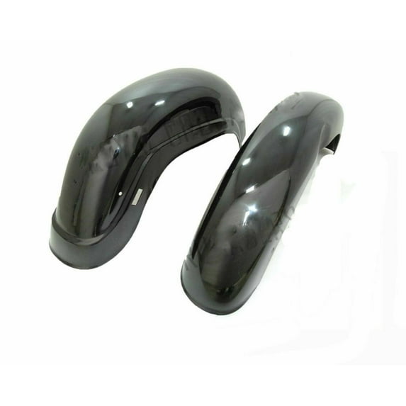 Fits Royal Enfield 350 Front & Rear Mudguard Fender Set Black Painted