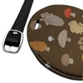 thumbnail image 2 of Mushroom Fungi Fungus Pattern Round Leather Luggage Card Suitcase Carry-On ID Tag, 2 of 6