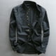 thumbnail image 1 of pstuiky camisas de manga larga para hombre, Camisa deportiva de manga corta con solapa y cremallera a rayas para hombre Tops de hombre xxl, 1 of 5