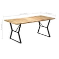 thumbnail image 4 of vidaXL Dining Table 180x90x76 cm Solid Mango Wood, 4 of 5