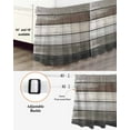 thumbnail image 3 of Vintage Dark Grey Stripe Bed Skirt King Size 16" Drop Peeling Paint Effect Texture Ruffled Wrap Around Bed Skirts Adjustable Elastic Bedskirt Dust Ruffle for King Size Bed, 3 of 7