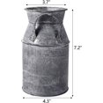 thumbnail image 2 of Jarrón de lata de leche Shabby Chic, jarrón de lata de leche con acabado galvanizado, jarra de leche rústica, florero de metal, pequeño cubo de leche para el hogar, cocina, 2 of 5