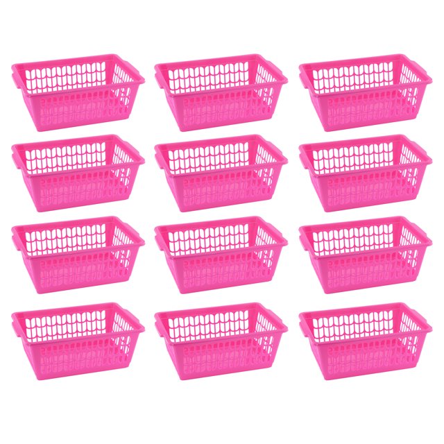 YBM Home Plastic Storage Basket Bin and Drawer Organizer, 11.5” x 8
