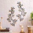 thumbnail image 7 of 2 Pieces Metal Tree Leaf Wall Decor Vine Olive Branch Leaf Wall Art Wrought Iron Scroll Sculptures Above the Bed, Living Room, Outdoor Decoration (Elegant Color), 7 of 7