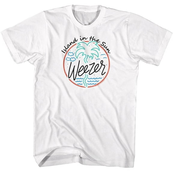 Weezer Island In The Sun White Adult T-Shirt