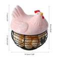 thumbnail image 2 of Adorno De Gallina De Cerámica De Hierro, Cesta De Almacenamiento Cesta De Almacenamiento De Contenedor De Frutas De Huevo De Cerámica De Hierro Altamente Versátil, 2 of 8