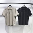thumbnail image 2 of Camisa tipo polo con bordado de hojas de bambú para hombre, novedad de verano de 2024, informal, de moda, de manga corta, 2 of 4