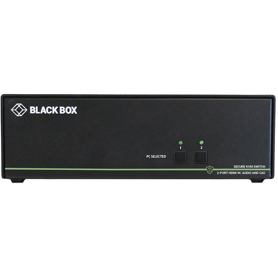 Black Box Secure NIAP 3.0 KVM Switch, DualHead, HDMI, CAC, 4K, 2Port