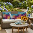 thumbnail image 5 of Turquoise Orange Purple Outdoor Pillow Covers 20x12 Inch Lumbar Pillow Covers Set of 2 Waterproof Decorative Throw Pillow Cases Modern Color Gradient Cushion Covers for Patio Furniture Garden Couch, 5 of 8