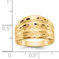 thumbnail image 4 of Bague en Or Jaune 14 Carats à Quatre Arêtes, 4 of 9