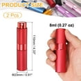 thumbnail image 2 of 2 Pack Perfume Spray Bottle, 8ml/0.27oz Travel Atomizer Fine Mist, Red, 2 of 7