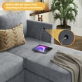 thumbnail image 2 of YOUDENOVA L Shaped Sectional Couch, 5 Seats Convertible Modular Sectional Couch with Storage Ottomans, Modern Comfy Chenille Sofa Set with Charging Station for Living Room, Office, Light Grey, 2 of 10