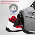 thumbnail image 4 of Advancent Bolsa de lona plegable impermeable de viaje bolsa de lona con compartimento para zapatos ligero equipaje de lona para hombres mujeres Ropa Deportiva, Zapatos gris, 4 of 6