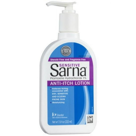 sarna sensitive anti-itch lotion, 7.5 ounces each (pack of 2)
