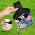 thumbnail image 4 of Haosy Lily Flower and Lotus Leaf Golf Mallet Putter Cover Strong Magnetic Leather Golf Club Headcover Closure, 4 of 7