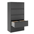 thumbnail image 5 of Hirsh Pro 36 inch Wide 5 Drawer Metal Lateral File Cabinet for Home and Office, Holds Letter, Legal and A4 Hanging Folders, Charcoal, 5 of 9