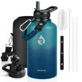 thumbnail image 1 of Botella de agua RAYMYLO con aislamiento de acero inoxidable de 1,9 L, azul cian, 1 of 6