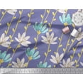 thumbnail image 2 of Soimoi polyester Crepe Fabric Leaves & Wild Flower Decor Fabric Printed Yard 42 Inch Wide, 2 of 3
