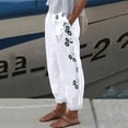 thumbnail image 2 of Jamsmile Women Pants Summer Floral Print With Pockets Long Loose Pants Casual High Waist Boho Beach Straight Casual Pants, 2 of 4