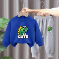thumbnail image 2 of NOLDARES Boys Outfits Boys Set Sweatshirt Two Piece Outfit With Pattern Letter Print Jogger Pants(T278-O), 2 of 4
