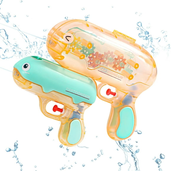 2 Pcs Water Gun for Kids, 500ML Powerful Water Blaster, Blaster Toy Swimming Pool Game for Children, separable, Orange Whale