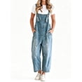 thumbnail image 3 of Sleeveless Women Casual Denim Jumpsuit Loose Wide Leg Jeans Oversall Bib Pants, 3 of 5