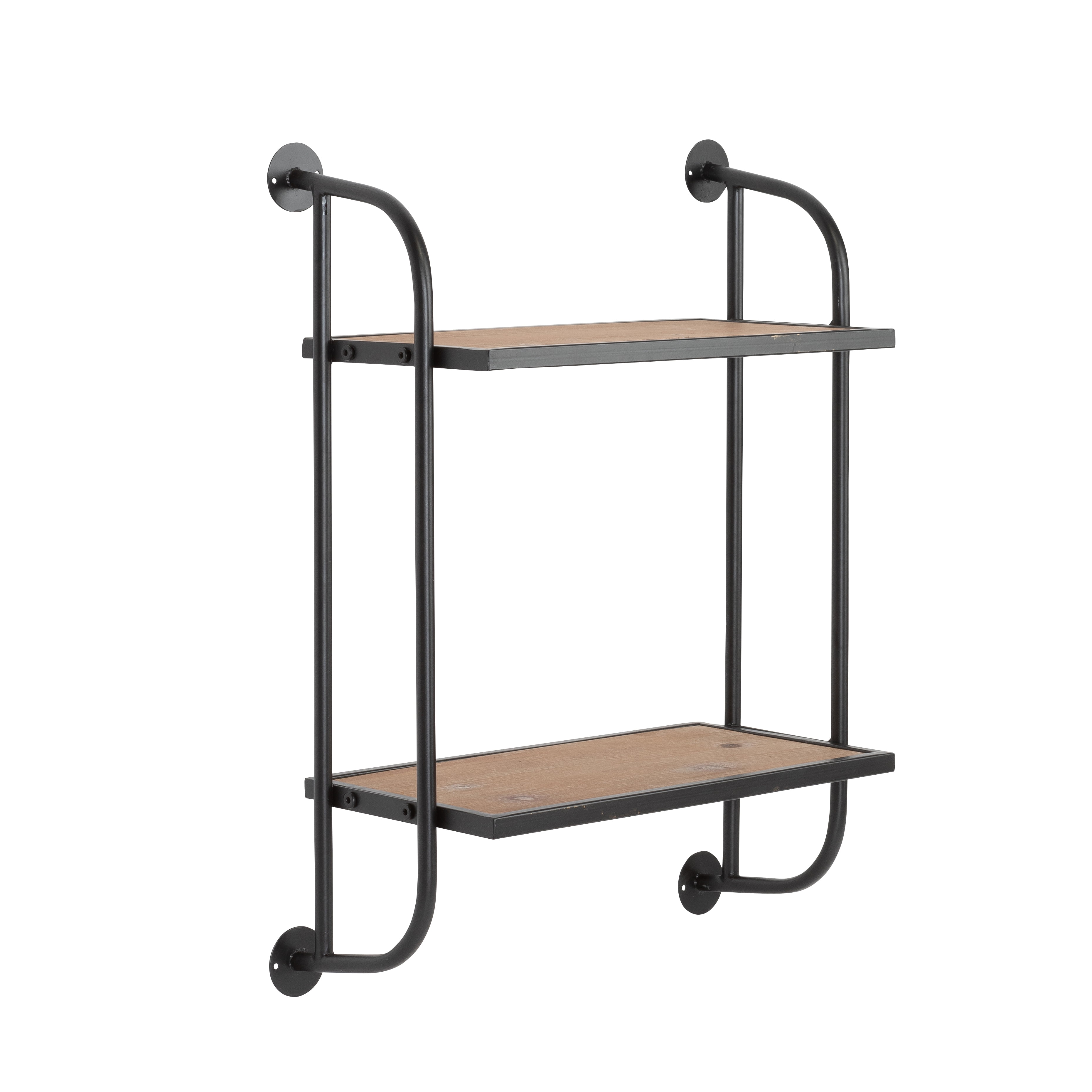 Aspire Home Accents 8 in x 18 in 2-Tier Distressed Floating Shelf
