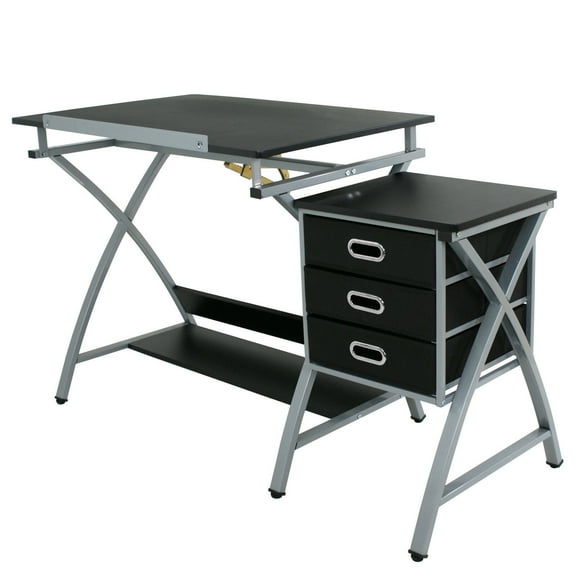 ZenStyle Drafting Table Art & Craft Drawing Desk Folding Adjustable with Stool