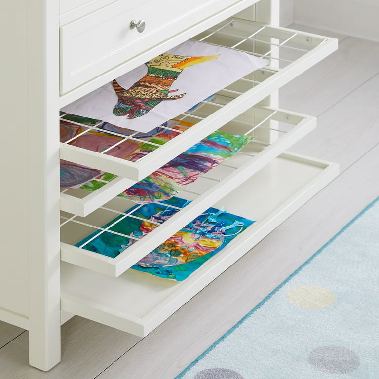 Martha Stewart Crafting Kids' Art Storage with Drying Racks - White