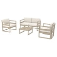 thumbnail image 1 of Mykonos 4 Person Taupe Lounge Set with Acrylic Fabric Natural Cushions, 1 of 3