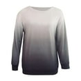 thumbnail image 4 of Mingw Colored Long Sleeve Tees for Women Long Sleeves Crewneck Loose Fit Tee Gradient Cozy Flexible Shirts for Fall Season Essential, 4 of 4