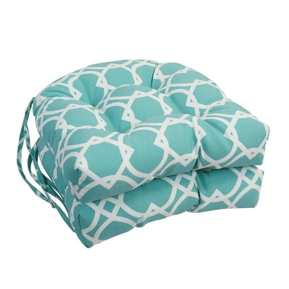 Blazing Needles 16-inch Spun Polyester Outdoor U-shaped Tufted Chair Cushion