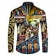 thumbnail image 5 of Camisas de manga corta con botones y estampado 3D de lujo de alta gama con patrón dorado para hombres, blusas de estilo callejero de moda, atuendos de hip hop, 5 of 5