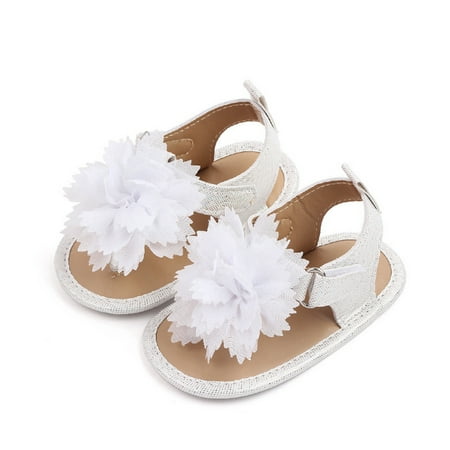 

Luckinbaby Baby Girls Summer Sandals PU Leather Flower Open-Toe Sandals