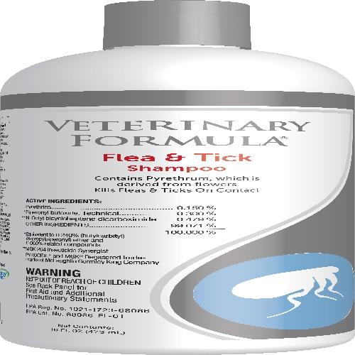 Veterinary Formula Clinical Care Flea and Tick Shampoo for Dogs and Cats, 16 oz