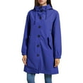 thumbnail image 2 of iHPH7 Hooded Jacket Women Long Rain Coat for Women Waterproof Raincoats for Women with Hood Waterproof Windbreaker Women Fall Coats Womens Fall Jackets Rain Jacket Women Waterproof Dark Blue 3XL, 2 of 9