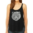 thumbnail image 1 of Women's Premium Word Art Flowy Tank Top - Bear Face, 1 of 2