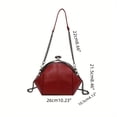 thumbnail image 5 of JUYGO Vintage Kiss lock crossbody bag-timeless retro charm, adjustable chain shoulder strap, premium PU leather, spacious hobo design, multifunctional handbag with built-in wallet-designed for women, 5 of 9