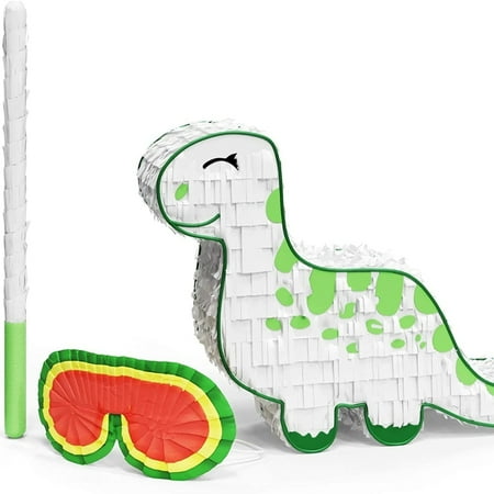 Dinosaur Pinata Bundle with a Blindfold and Bat ― Perfect Sized Pinata For Birthday Parties, Kids Carnival and Related Events