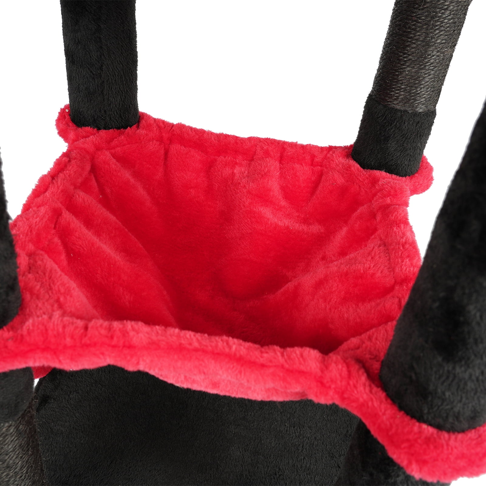 Zimtown 5-Layer Halloween Cat Tree with Scratching Post, Plush Cave Bed & Glow Eyes, Black & Red