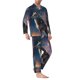 thumbnail image 2 of Balery Night Sky Wolf Pijama para Hombre de Dos Piezas con Manga Larga, Conjunto de Dormir y Descanso Suave con Bolsillos-XX-Large, 2 of 7