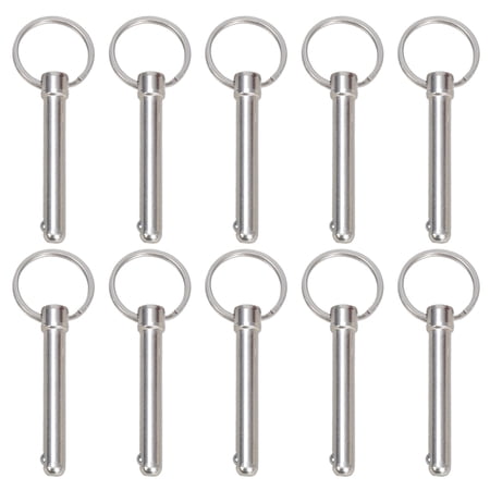 10Pack Carbon Steel Releases Pin 8x60mm Featuring BallHead Locking Mechanism for Easy Operations