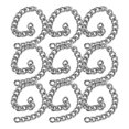 thumbnail image 1 of Cadenas de metal de 10 metros de largo, duraderas, de brillo exquisito, para manualidades de joyería, bricolaje, color plata., 1 of 14