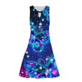 thumbnail image 3 of Gibobby Vestido Causal para Mujer de Verano Vestido casual sin mangas con estampado de mariposas para mujer(Morado,M), 3 of 4